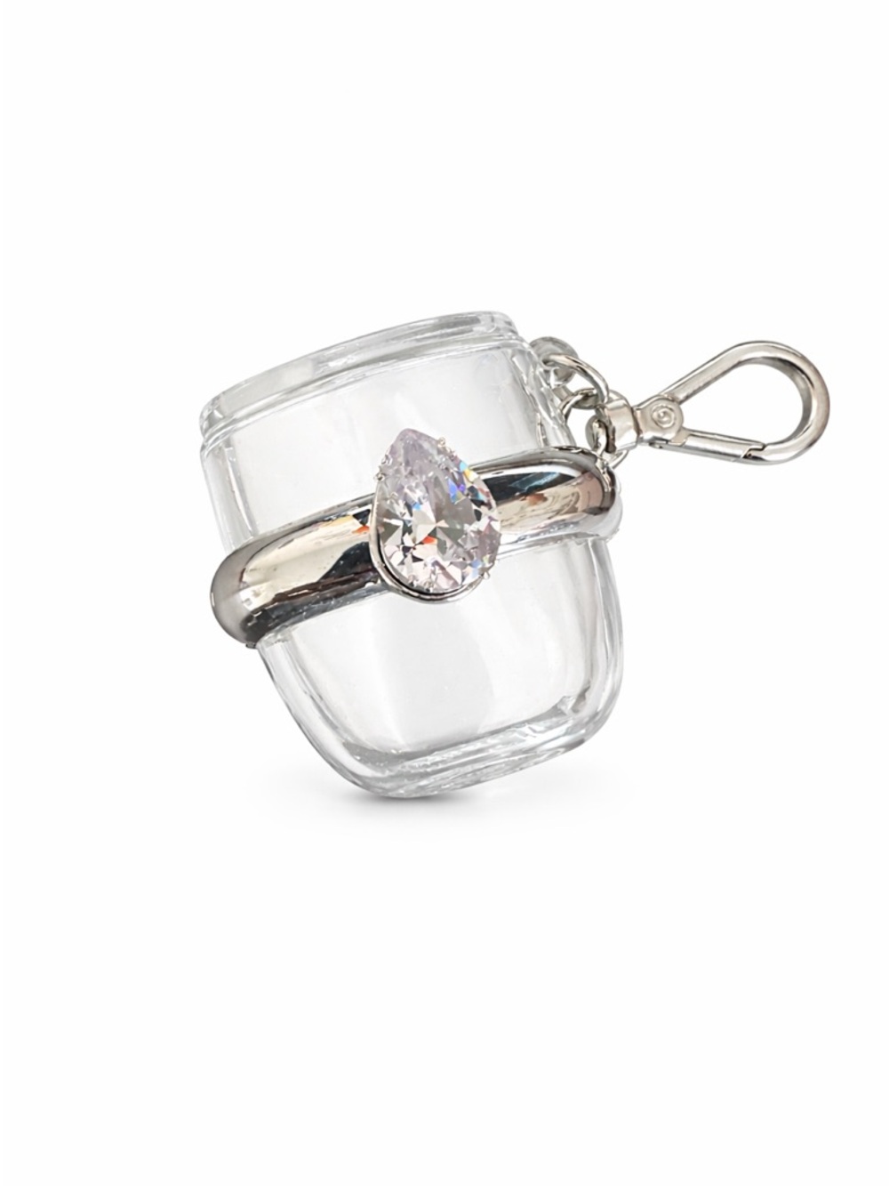 Bath & Body Works Diamond Ring PocketBac Holder Clear Case Rhinestone
